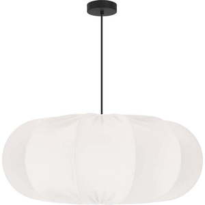 Bílé závěsné svítidlo s textilním stínidlem ø 52 cm Cafee – Candellux Lighting obraz