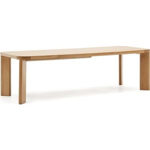 Rozkládací jídelní stůl s deskou v dubovém dekoru v přírodní barvě 100x200 cm Jondal – Kave Home obraz