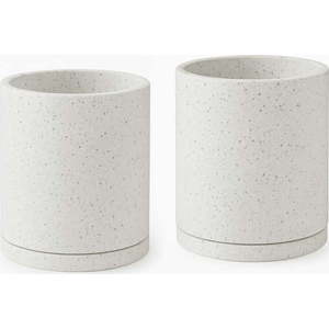 Sada 2 bílých květináčů Bonami Selection Terrazzo, ø 26 cm obraz
