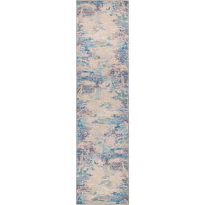 Modro-fialový pratelný běhoun s příměsí recyklovaných vláken 60x230 cm Reid – Flair Rugs obraz