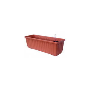 Hnědý samozavlažovací truhlík, délka 40 cm Siesta - Plastia obraz