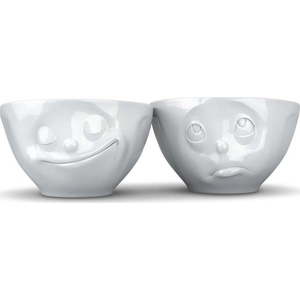 Sada 2 bílých šťastných misek z porcelánu 58products, objem 200 ml obraz
