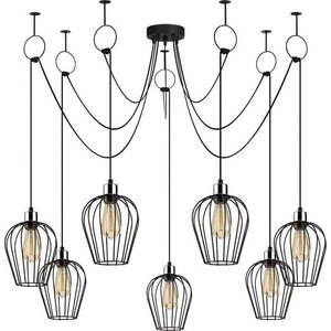 Černé závěsné svítidlo pro 6 žárovek Opviq lights Tel obraz