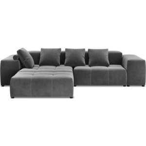 Šedý sametový modul pohovky Rome Velvet - Cosmopolitan Design obraz