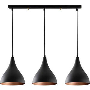 Černé stropní svítidlo pro 3 žárovky Opviq lights Berceste Long obraz
