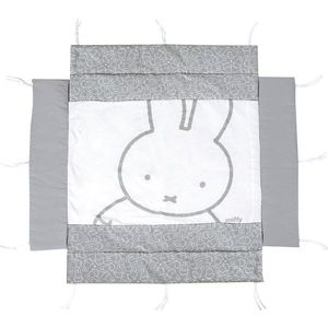 Bílý/šedý mantinel do postýlky s příměsí bavlny 96 cm Miffy – Roba obraz