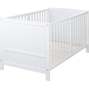 Bílá postýlka s nastavitelnou výškou 70x140 cm Easy Sleep – Roba obraz