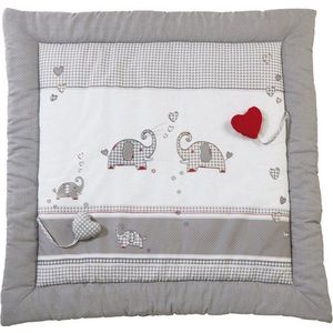 Bílá/šedá dětská hrací podložka 100x100 cm Jumbo twins – Roba obraz