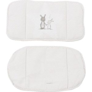 Bílá vložka do jídelní židličky Fox & Bunny – Roba obraz