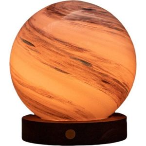 LED stolní lampa v tmavě přírodní barvě se skleněným stínidlem (výška 13 cm) Polar Cloud – Gingko obraz