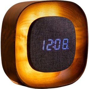 Digitální budík Lumos Walnut – Gingko obraz