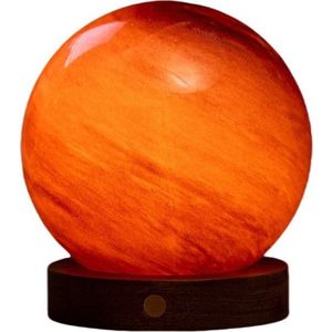 LED stolní lampa v tmavě přírodní barvě se skleněným stínidlem (výška 13 cm) Sand Storm – Gingko obraz