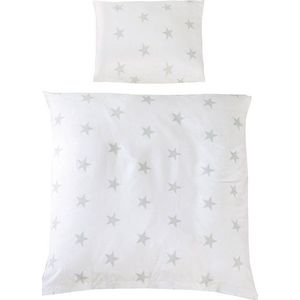 Bílé bavlněné dětské povlečení do postýlky 80x80 cm Little Stars – Roba obraz