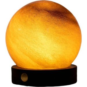 LED stolní lampa v tmavě přírodní barvě se skleněným stínidlem (výška 9 cm) Sand Storm – Gingko obraz