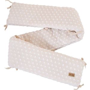 Béžový mantinel do postýlky s příměsí bavlny 170 cm Frosty Almond – Roba obraz