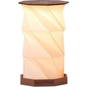 LED stolní lampa v tmavě přírodní barvě (výška 18 cm) Twist Hexagon – Gingko obraz