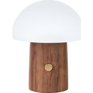 Bílá/v tmavě přírodní barvě LED stolní lampa (výška 7 cm) Alice Mushroom – Gingko obraz
