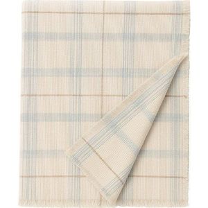 Krémový/šalvějově zelený bavlněný dětský přehoz 140x200 cm Tartan Blue Sage – Lorena Canals obraz