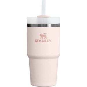 Světle růžová termoska s brčkem 600 ml Quencher H2.O FlowState – Stanley obraz