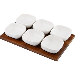 Bílá porcelánová servírovací sada 6 ks Essentials – Ladelle obraz
