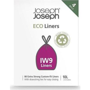 Stahovací pytle na odpadky v sadě 80 ks 10 l Eco Grey – Joseph Joseph obraz