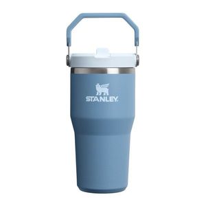 Šedomodrá termoska 600 ml IceFlow Flip Straw 2.0 – Stanley obraz
