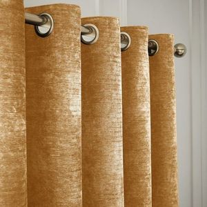Žluté termo závěsy v sadě 2 ks z žinylky 229x229 cm Selene Luxury Chenille – Hyperion obraz