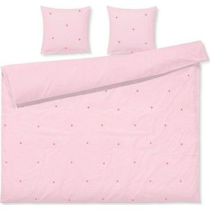 Růžové povlečení na dvoulůžko/prodloužené z bavlněného perkálu 200x220 cm Daisy – JUNA obraz