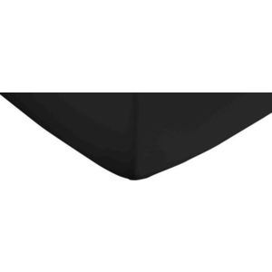 Černé napínací prostěradlo z bavlněného saténu 90x190 cm Cotton Sateen – Bianca obraz