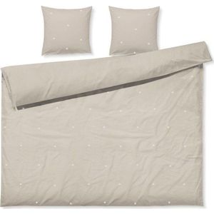 Béžové povlečení na dvoulůžko/prodloužené z bavlněného perkálu 200x220 cm Daisy – JUNA obraz