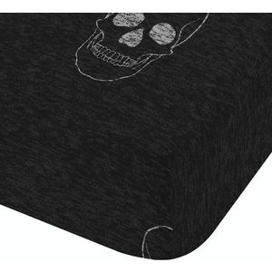 Tmavě šedé napínací dětské prostěradlo na jednolůžko 90x190 cm Skulls – Catherine Lansfield obraz