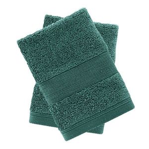 Tmavě zelené froté bavlněné ručníky v sadě 2 ks 30x30 cm Anti-Bacterial – Catherine Lansfield obraz