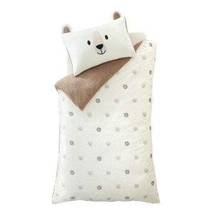 Hnědé/krémové dětské povlečení na dvoulůžko z mikroplyše 200x200 cm Cosy Bear – Catherine Lansfield obraz