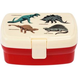 Červený/krémový dětský svačinový box Prehistoric Land – Rex London obraz
