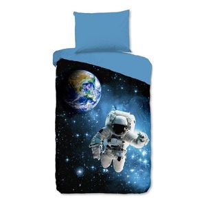 Modré bavlněné dětské povlečení na jednolůžko 140x200 cm Astronaut – Good Morning obraz