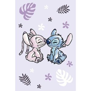 Fialová fleecová dětská deka 100x150 cm Lilo a Stitch "Purple" – Jerry Fabrics obraz
