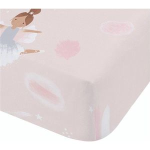 Růžové napínací dětské prostěradlo do postýlky 70x140 cm Dancing Fairies – Catherine Lansfield obraz