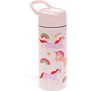 Světle růžová nerezová dětská lahev 500 ml Unicorn – Rex London obraz