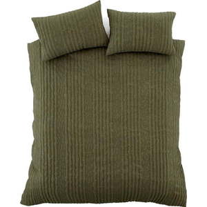 Khaki povlečení na dvoulůžko/prodloužené 230x220 cm Tamba Stripe – Pineapple Elephant obraz