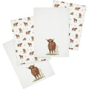 Bavlněné utěrky v sadě 4 ks 50x70 cm Angus Highland Cow – Catherine Lansfield obraz