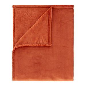 Oranžová deka z mikroplyše 130x170 cm Raschel Velvet – Catherine Lansfield obraz
