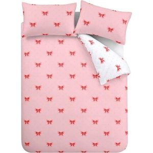 Růžové povlečení na dvoulůžko 200x200 cm Dotty Bows – Sassy B obraz