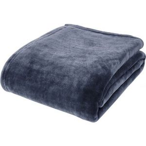 Tmavě modrá deka z mikroplyše 130x170 cm Raschel Velvet – Catherine Lansfield obraz