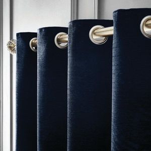 Tmavě modré termo závěsy v sadě 2 ks z žinylky 168x229 cm Selene Luxury Chenille – Hyperion obraz