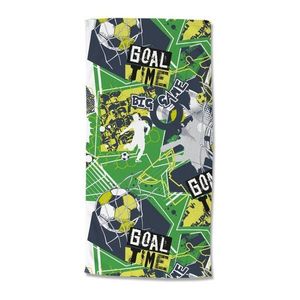 Zelená dětská sametová plážová osuška 75x150 cm Goaltime – Good Morning obraz