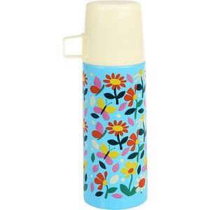 Modrá/krémová dětská termoska 350 ml Butterfly Garden – Rex London obraz