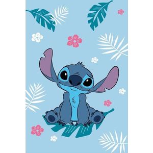 Modrá fleecová dětská deka 100x150 cm Lilo a Stitch "Blue" – Jerry Fabrics obraz