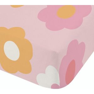 Růžové napínací dětské prostěradlo na jednolůžko 90x190 cm Retro Daisy – Catherine Lansfield obraz