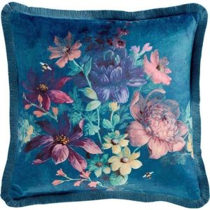 Sametový dekorační polštář 45x45 cm Bridgerton Romantic Floral – Catherine Lansfield obraz