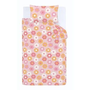 Růžové dětské povlečení na dvoulůžko 200x200 cm Retro Daisy – Catherine Lansfield obraz